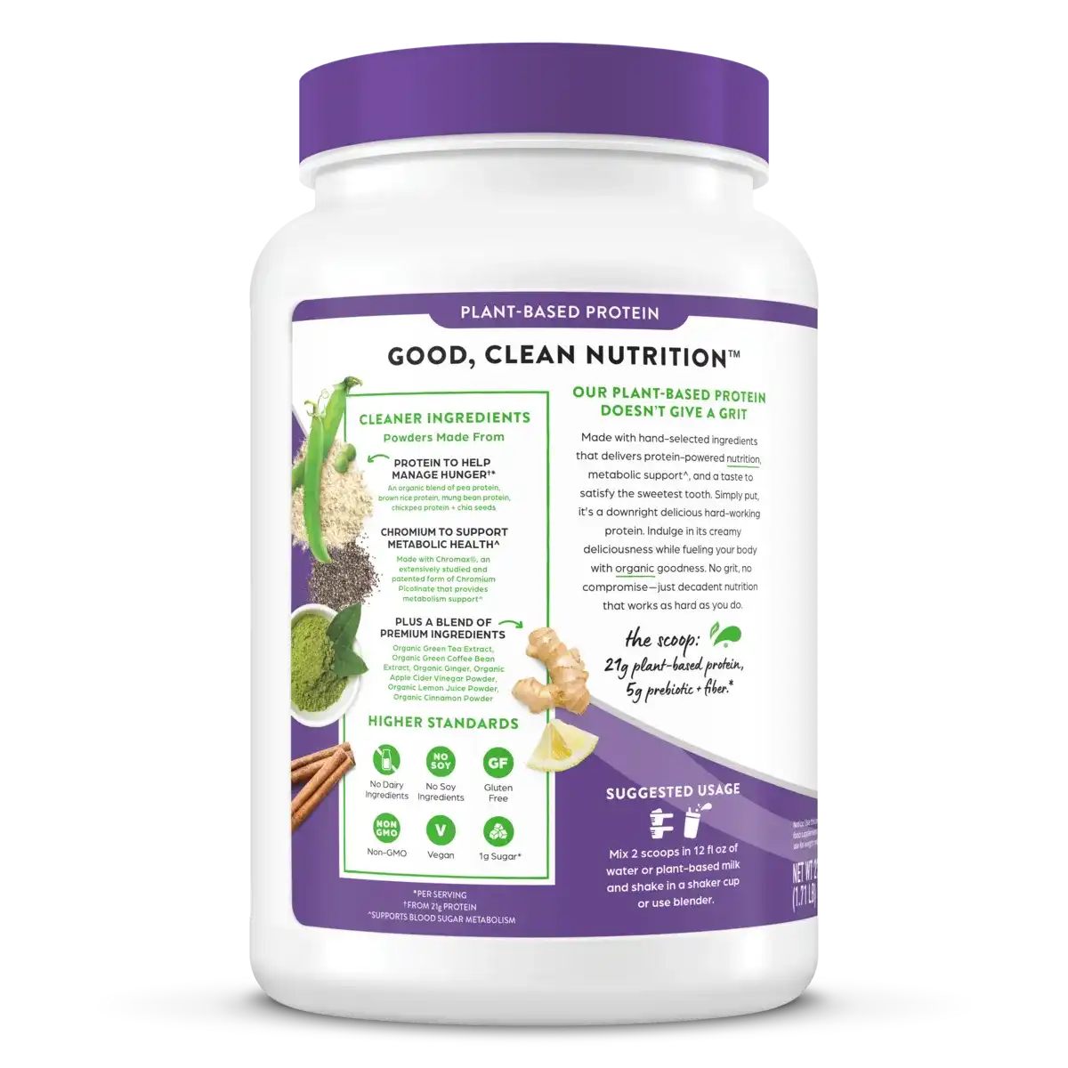 Organic Protein Powder + Metabolism Blend Vanilla Bean
