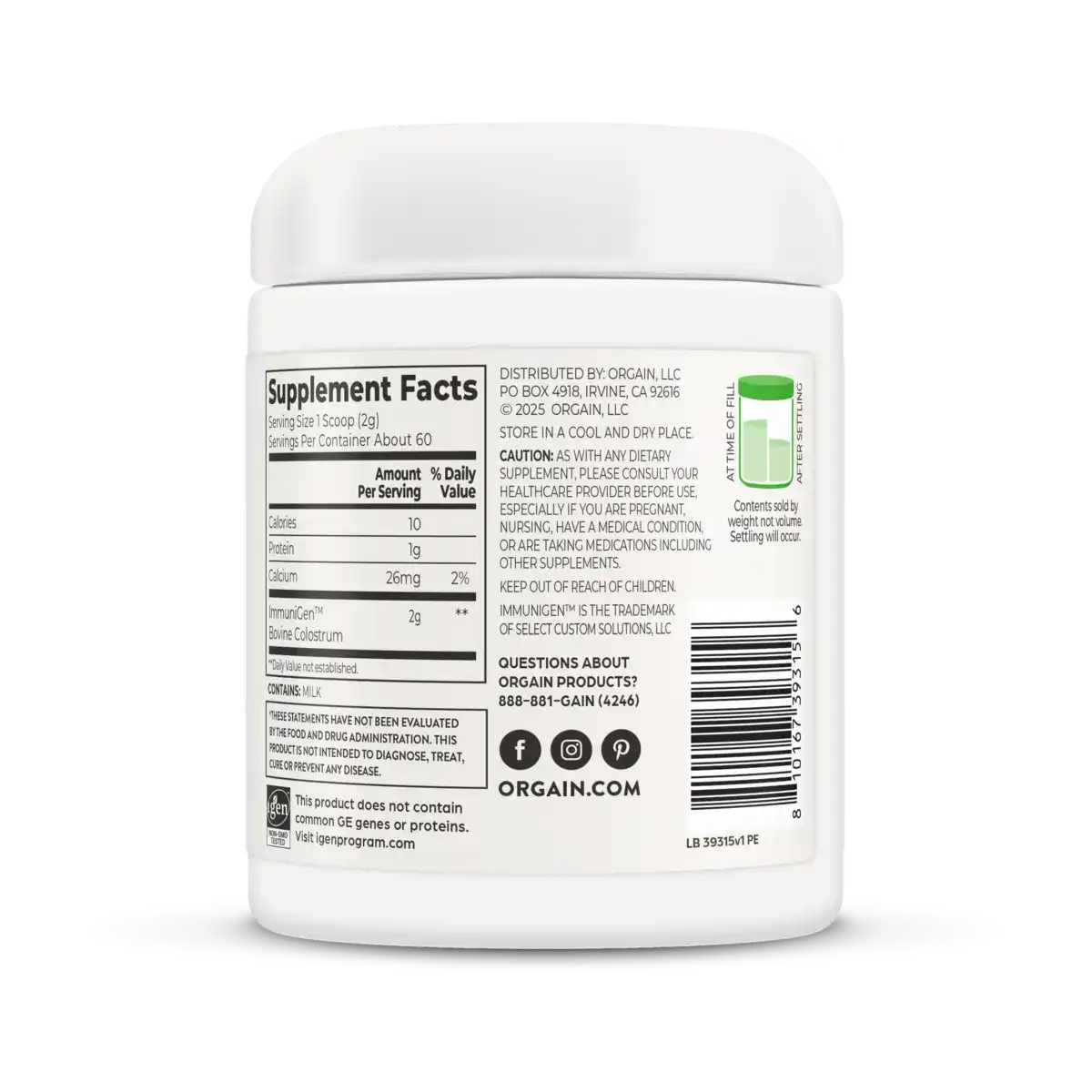 Colostrum Immune + Gut Health Powder