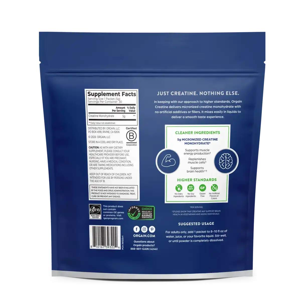 Creatine Powder Single Serve Stick Packs