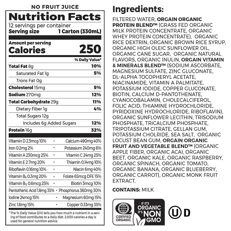 Organic Nutrition Shake - Strawberries & Cream