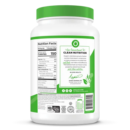 Organic Protein™ Plant Based Protein Powder - Vanilla Bean