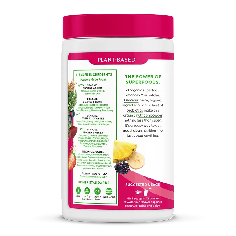 Organic Superfoods Probiotics Powder - Berry