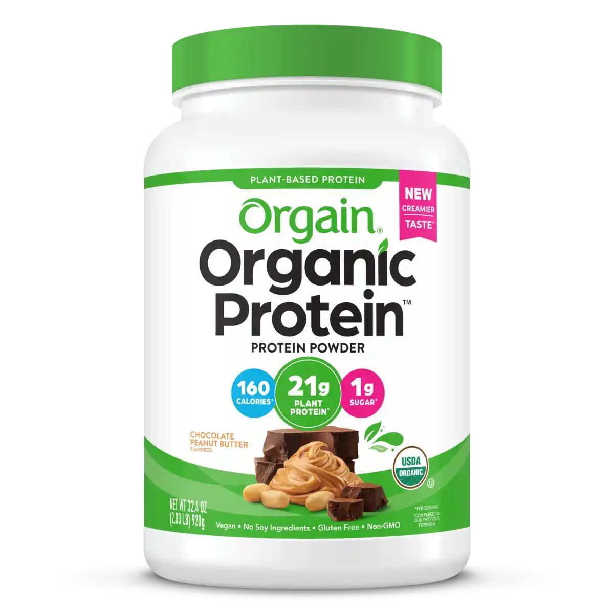Organic Protein™ Plant Based Protein Powder - Chocolate Peanut Butter