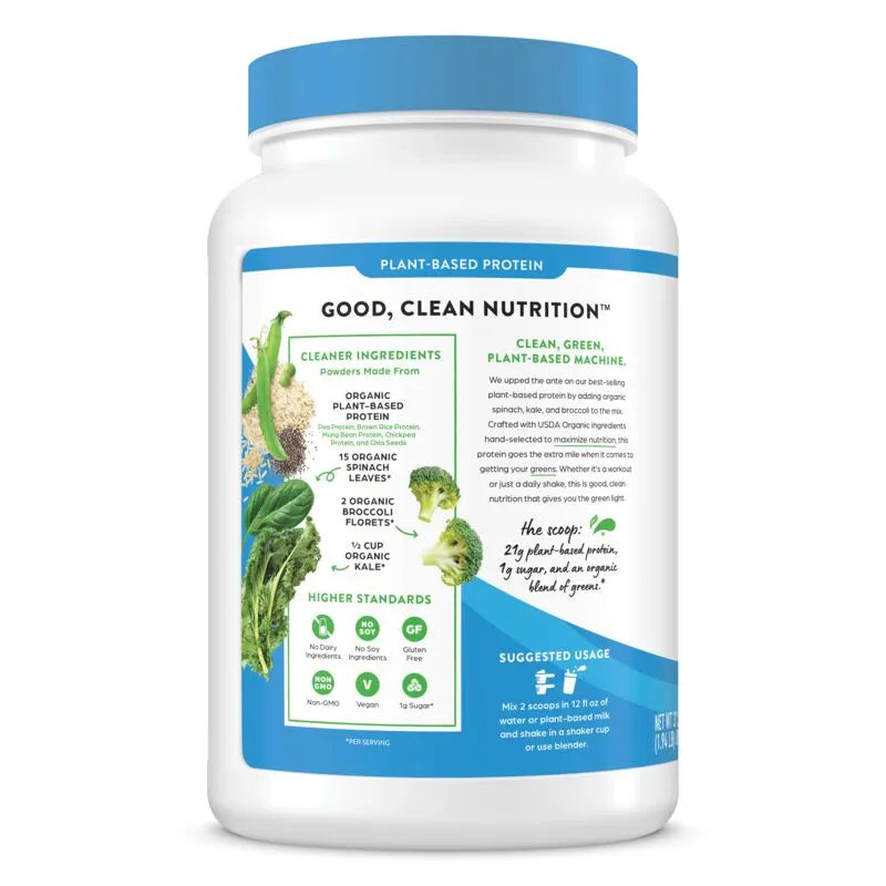 Organic Protein™ & Greens Plant Based Protein Powder - Vanilla Bean