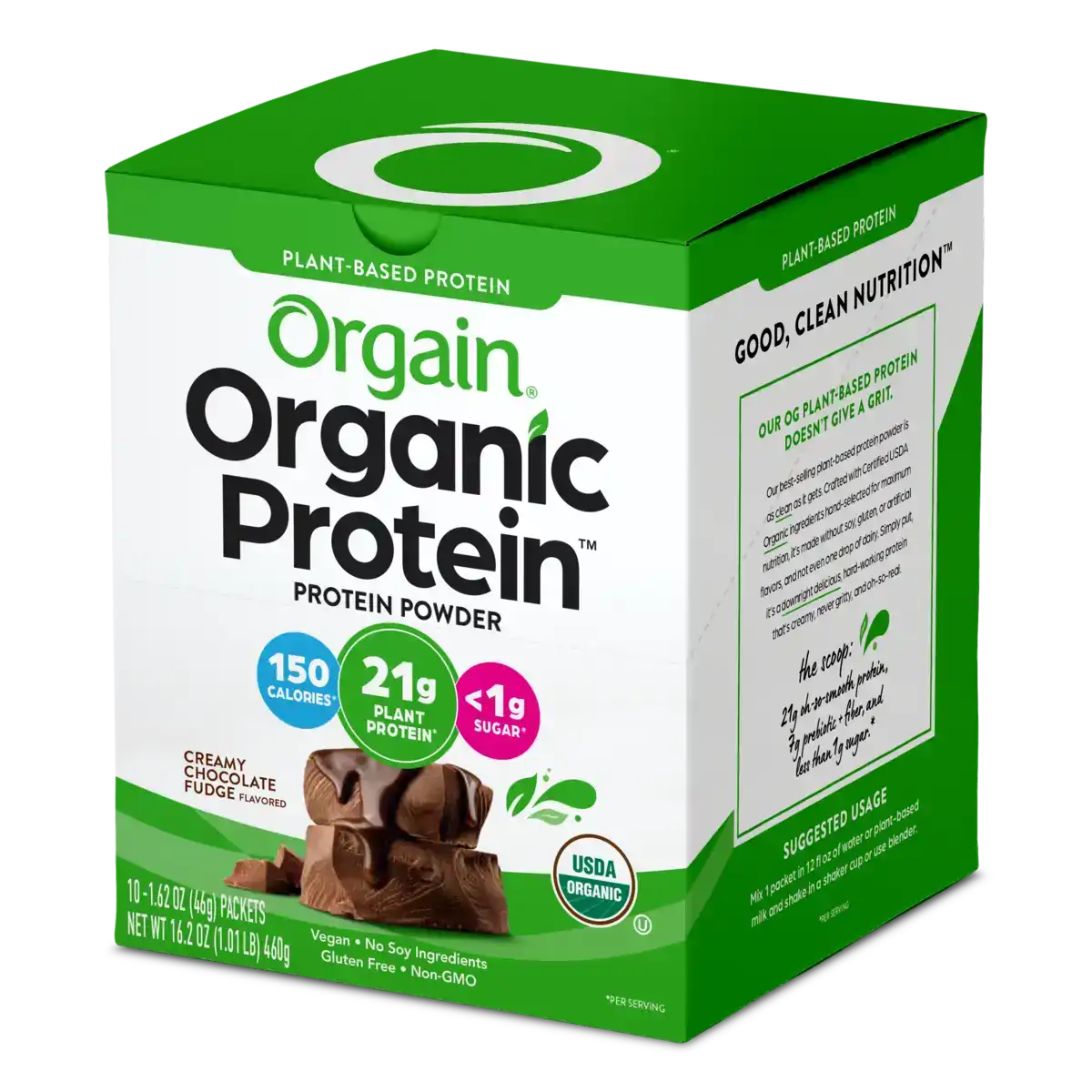 Organic Protein™ Plant Based Protein Powder - Creamy Chocolate Fudge