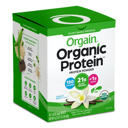Single Serve Organic Protein™ Plant Based Protein Powder - Vanilla Bean