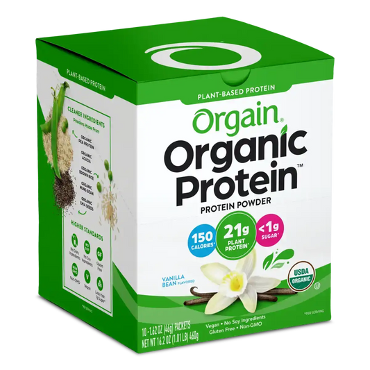 Single Serve Organic Protein™ Plant Based Protein Powder - Vanilla Bean