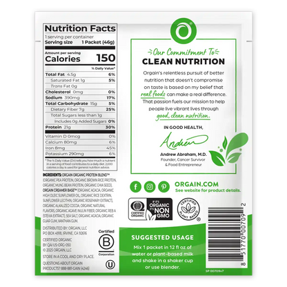 Organic Protein™ Plant Based Protein Powder - Creamy Chocolate Fudge
