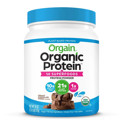 Organic Protein™ & Superfoods Plant Based Protein Powder - Creamy Chocolate Fudge