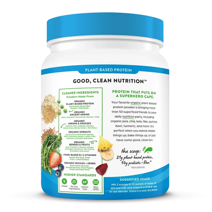 Organic Protein™ & Superfoods Plant Based Protein Powder - Creamy Chocolate Fudge