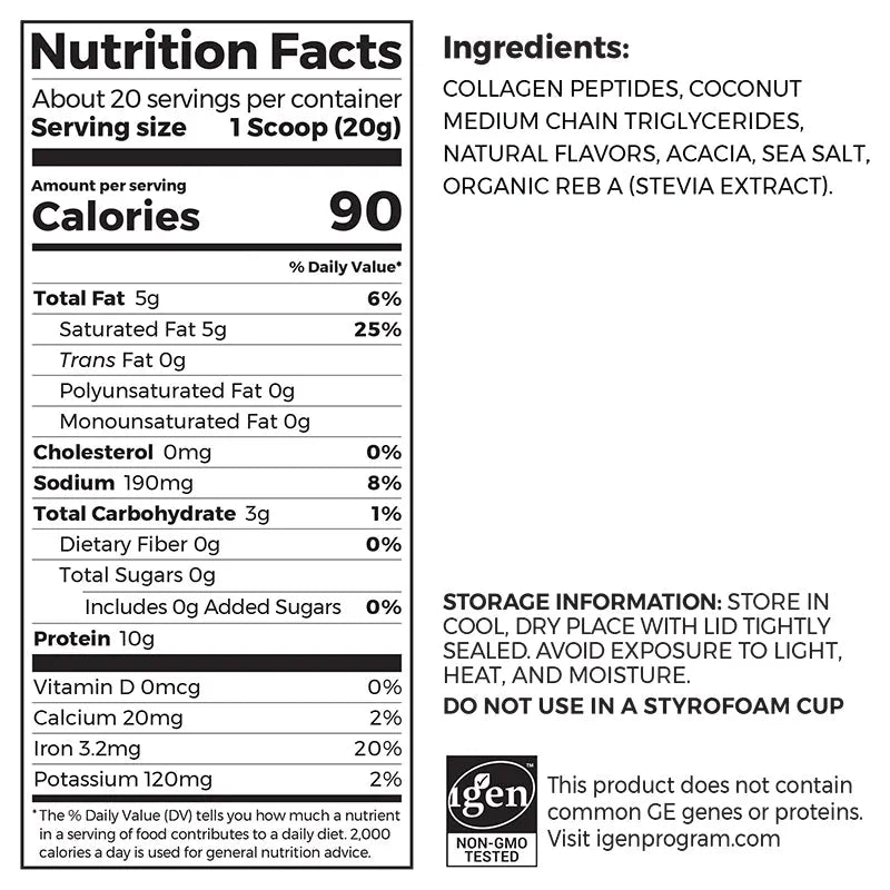 Keto Collagen Protein Powder - Vanilla