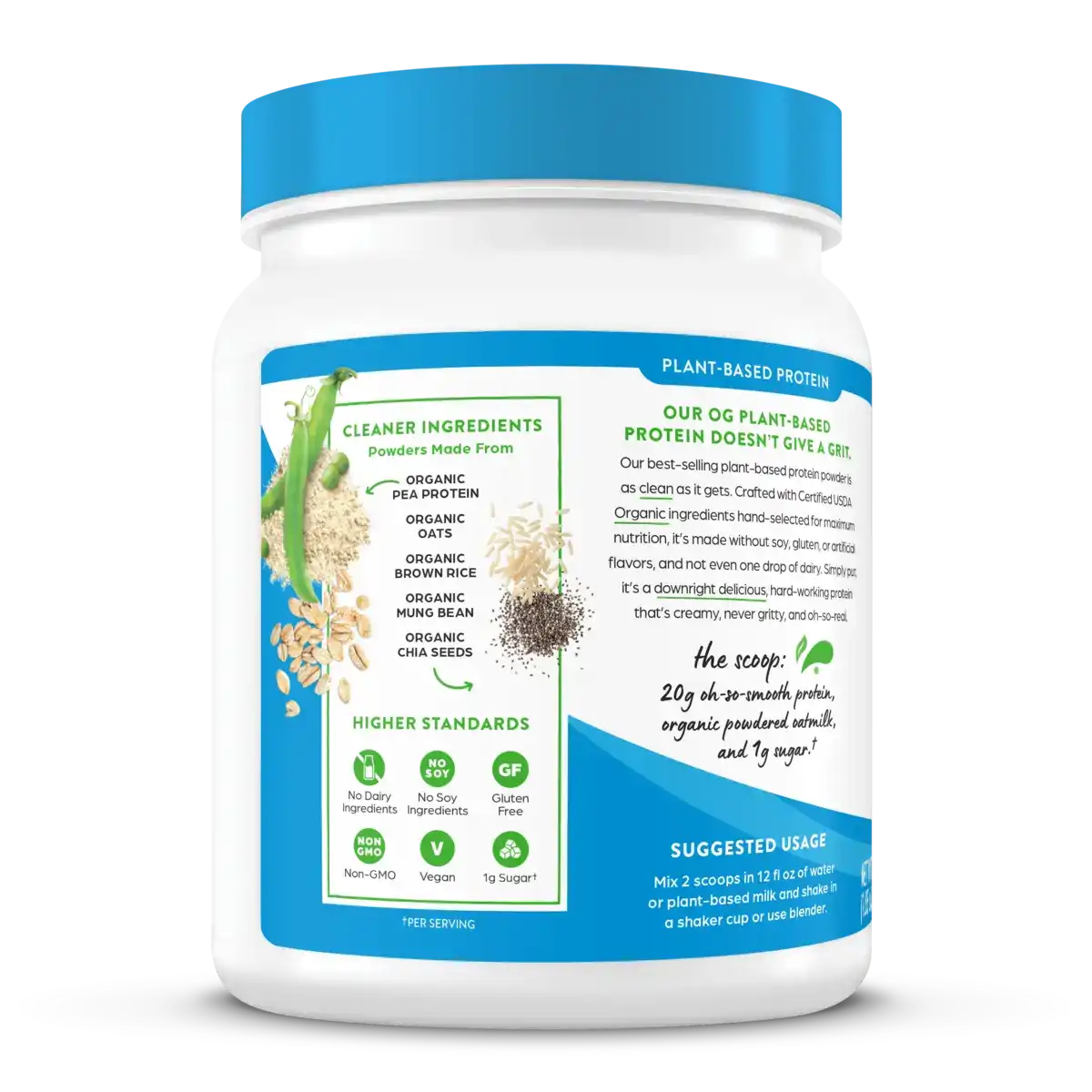 Organic Protein™ + Oatmilk Plant Based Protein Powder - Chocolate