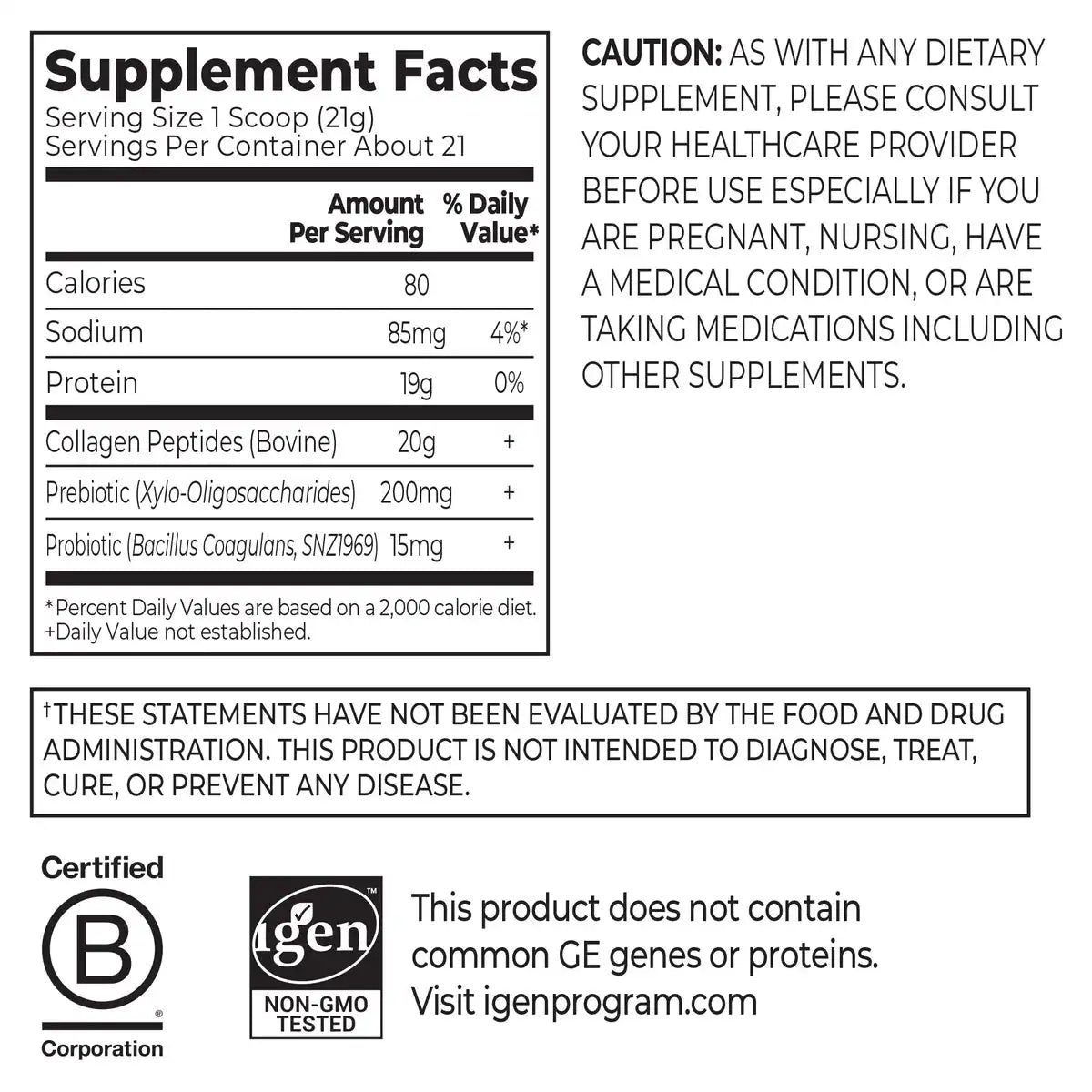Collagen Peptides + Prebiotics & Probiotics 