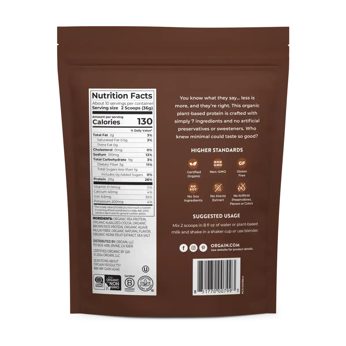 Perfect Blend Plant Protein Powder - Creamy Chocolate