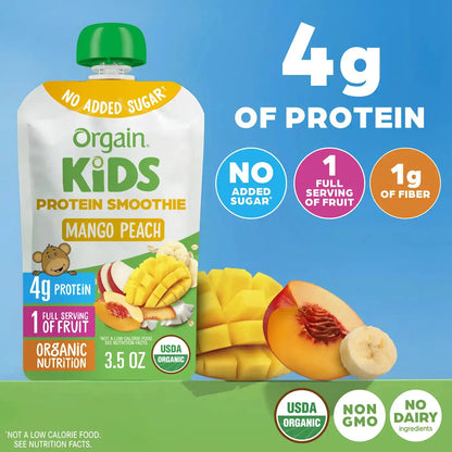 Kids Protein Smoothie Pouch - Mango Peach